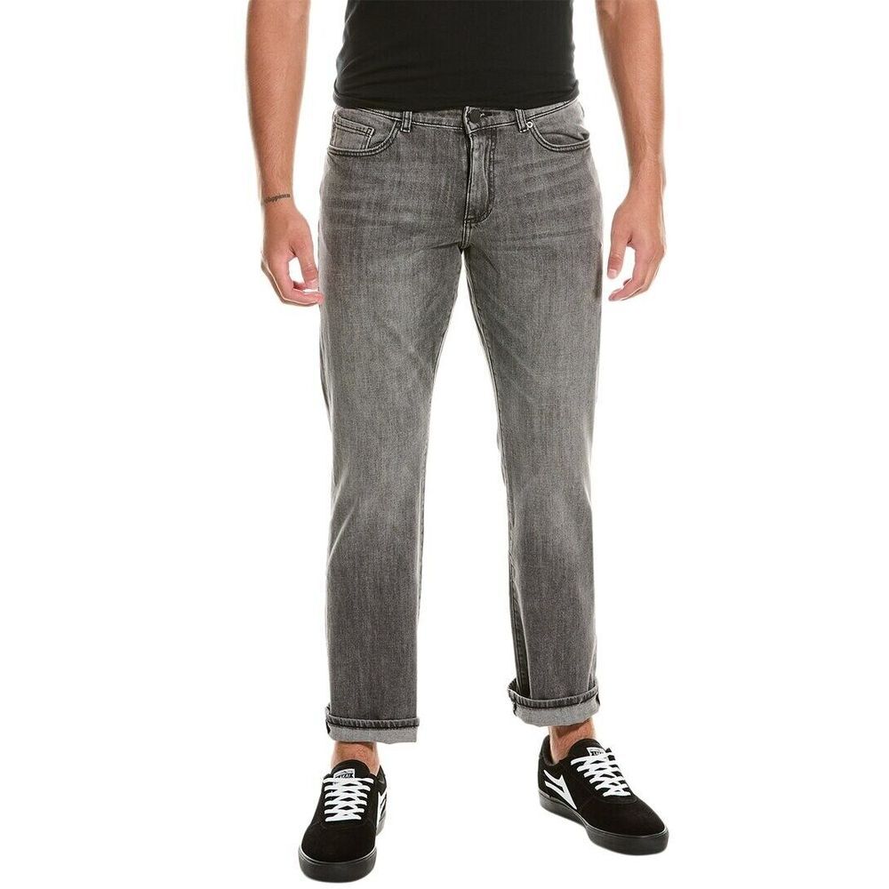 DL1961 Mens Avery Dark Grey Wash Relaxed Modern Straight 34" Jeans Size 28